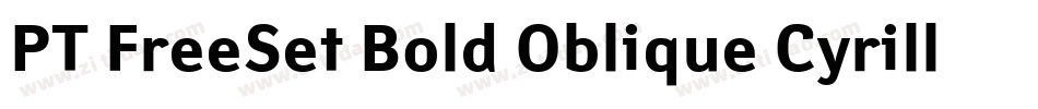 PT FreeSet Bold Oblique Cyrillic字体转换